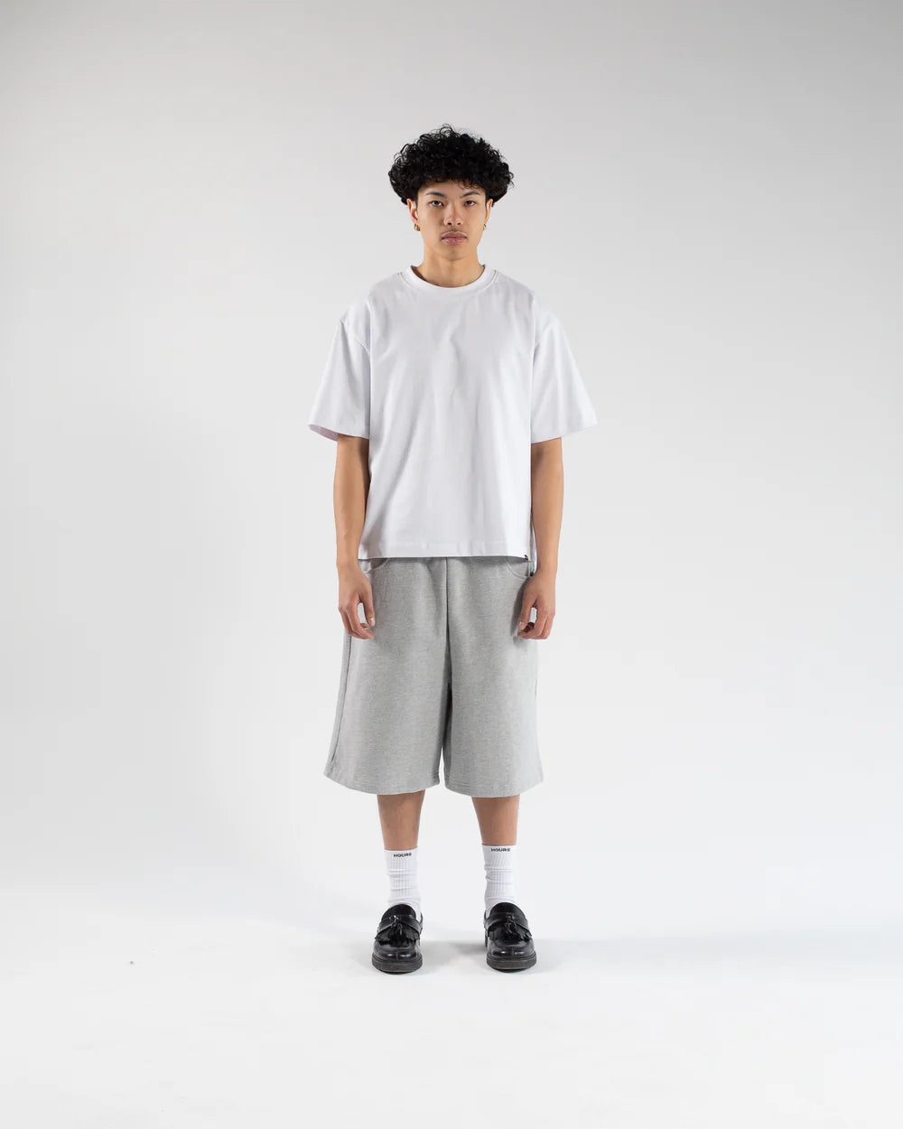 'Heather Grey' Baggy Sweat Shorts
